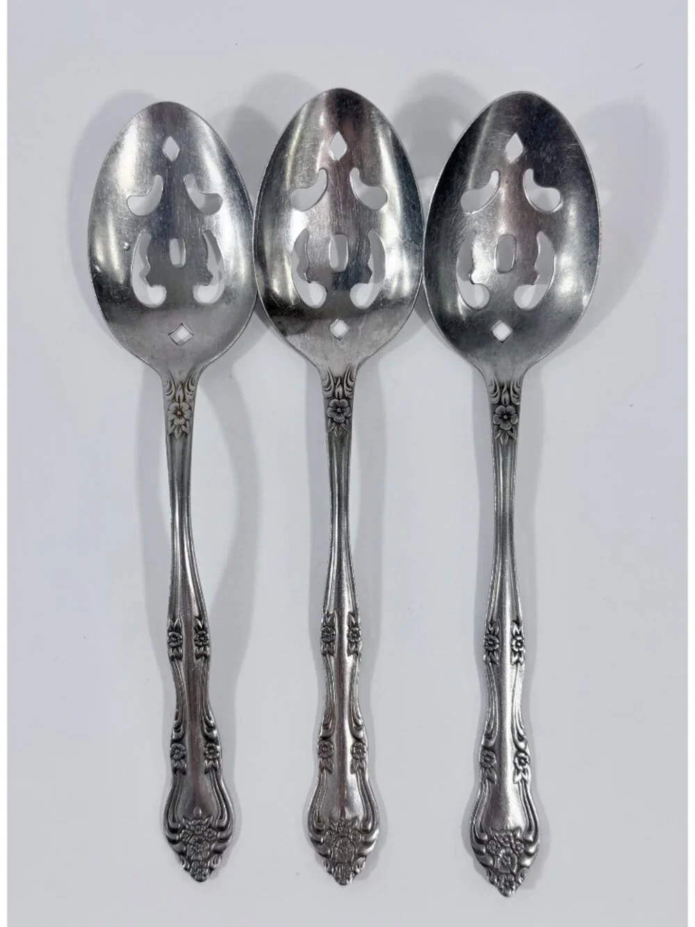 Rogers Co Stanley Rogers DELIGHT Stainless Steel Slotted Serving Spoons Floral